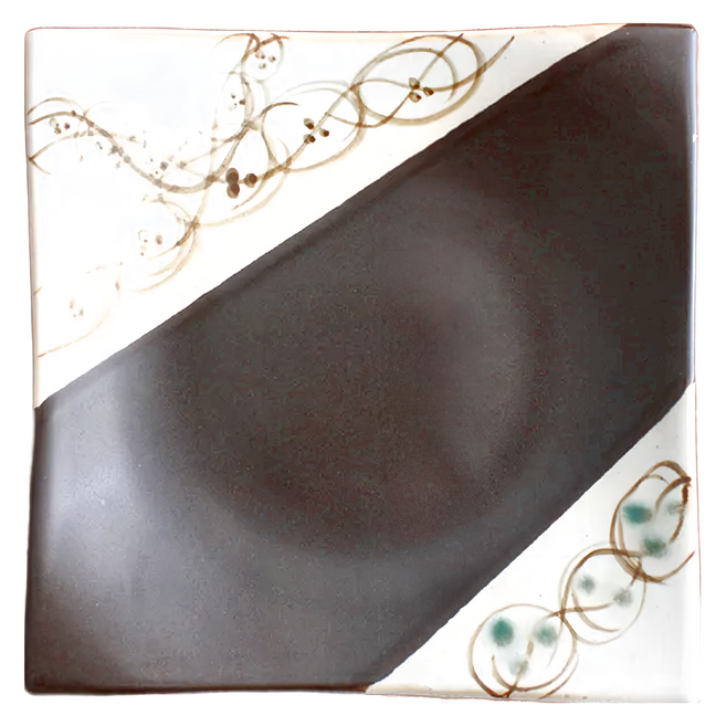 瓦斯OK 手繪紋耐熱陶板 日本製, 1個