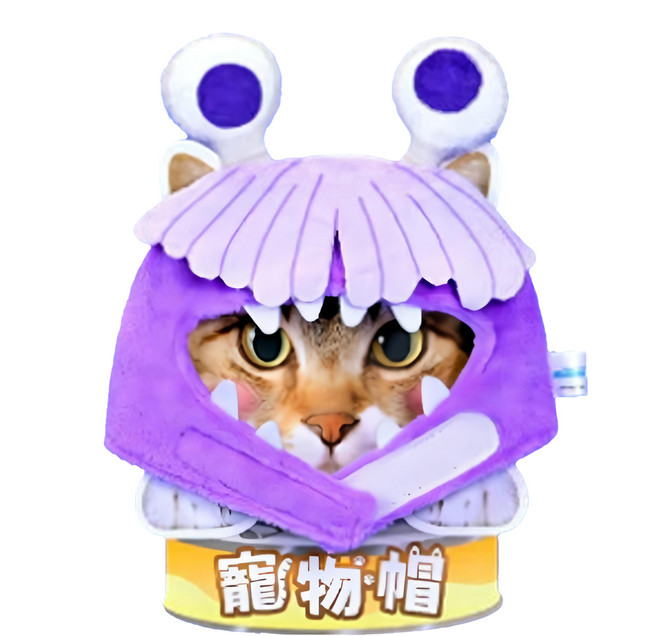 KHTOY 迪士尼寵物變裝帽, 阿布 紫色, 1個