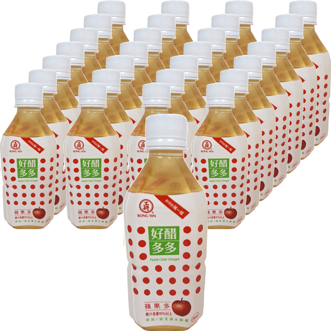 KONG YEN 工研 蘋果即飲醋, 350ml, 48瓶