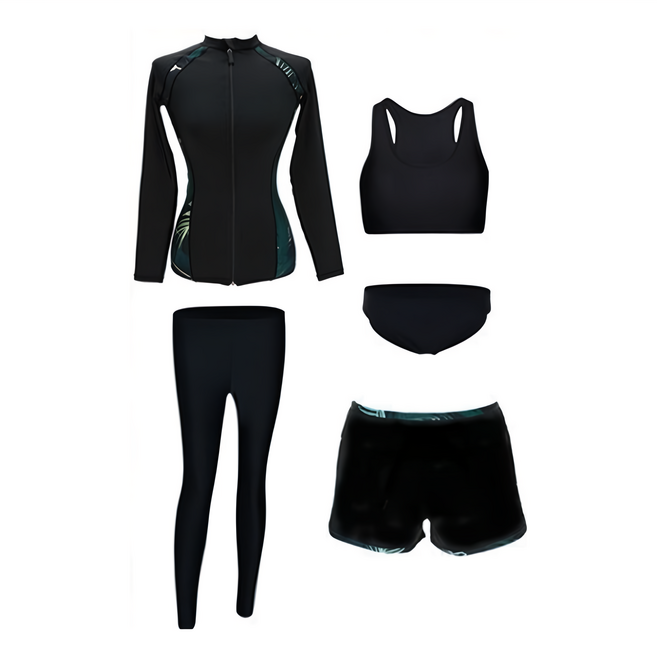 一家人的泳衣 5件組, 黑色