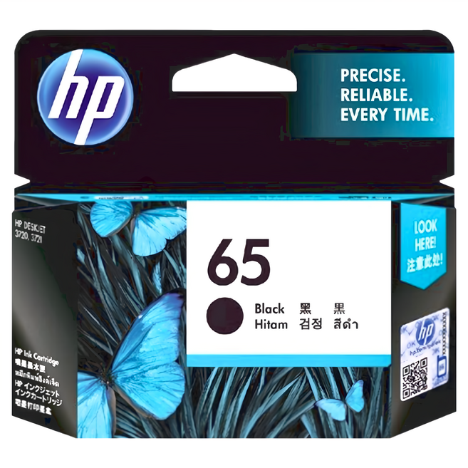 hp 惠普 65/65XL 原廠墨水匣 N9K02AA, 黑色, 1個