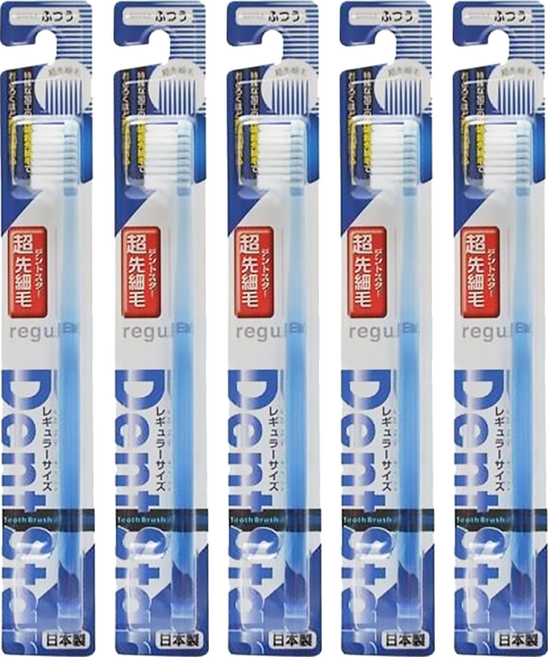 日本稻田齒 0.02尖端超極細毛牙刷 一般型 硬度普通 顏色隨機, 1入, 5支