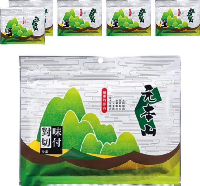 元本山 味付對切海苔 精選海域海苔 高膳食纖維, 23.7g, 6包