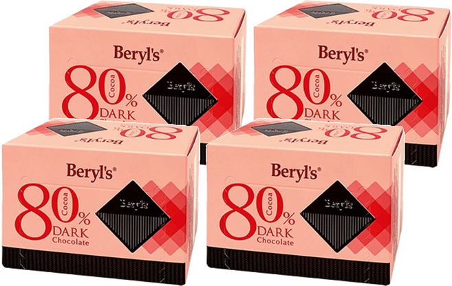 Beryl's 80%可可含量黑巧克力, 60g, 4盒