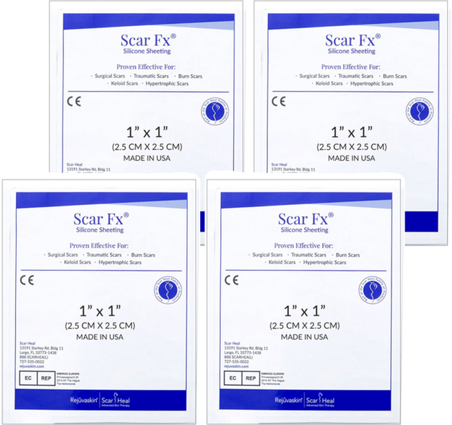 Rejuvaskin Scar Heal Scar Fx 疤痕護理矽膠片 2.5 x 2.5cm 10g, 4個
