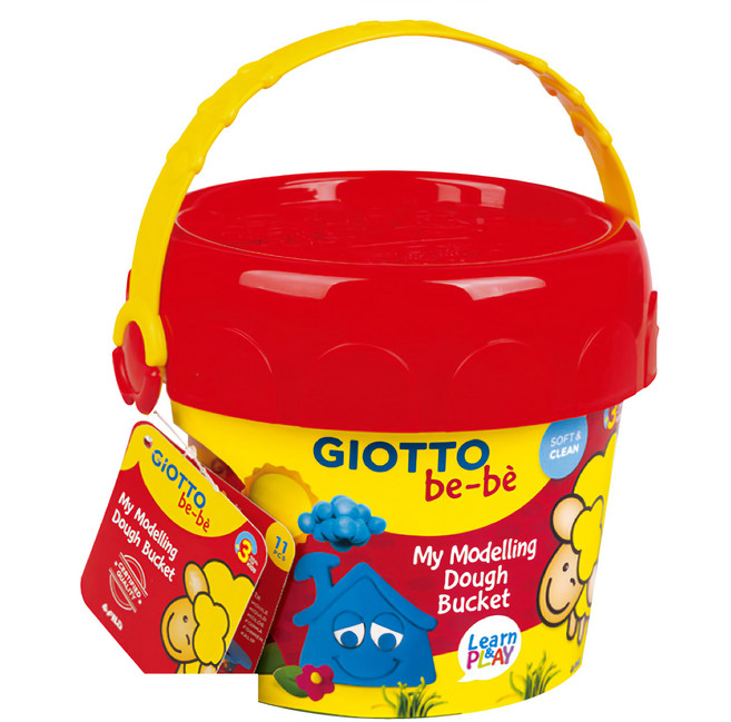 GIOTTO be-be 幼兒超軟黏土禮物桶, 1個, 多色, 820g