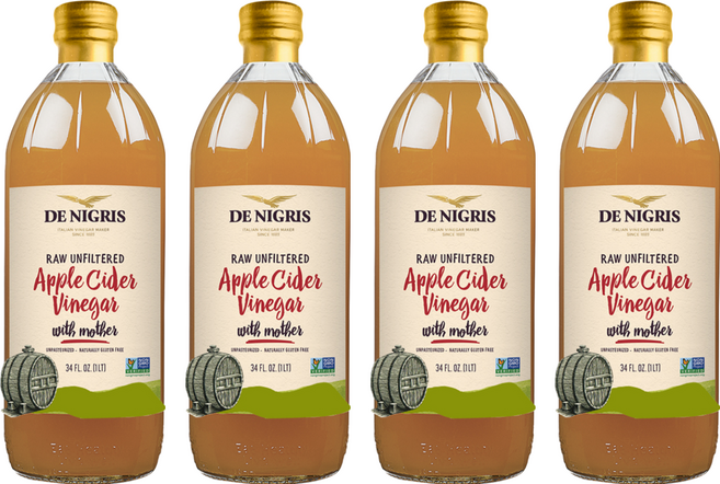 De Nigris 德尼格斯 未過濾蘋果醋, 1L, 4瓶