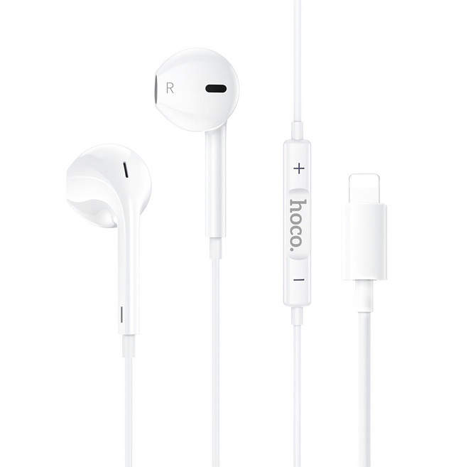 hoco. 浩酷 原芯 Wired 入耳式 耳機 通話 數位 Lightning 白色 M111