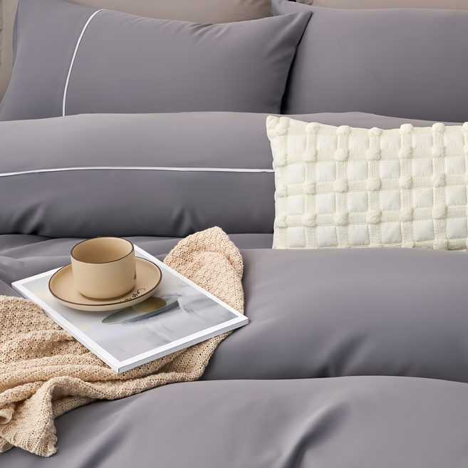 NATURALLY JOJO 50%素色抗菌天絲床包三件組(含枕套)