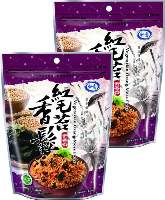 如意 紅毛苔香鬆 素香齋, 250g, 2包