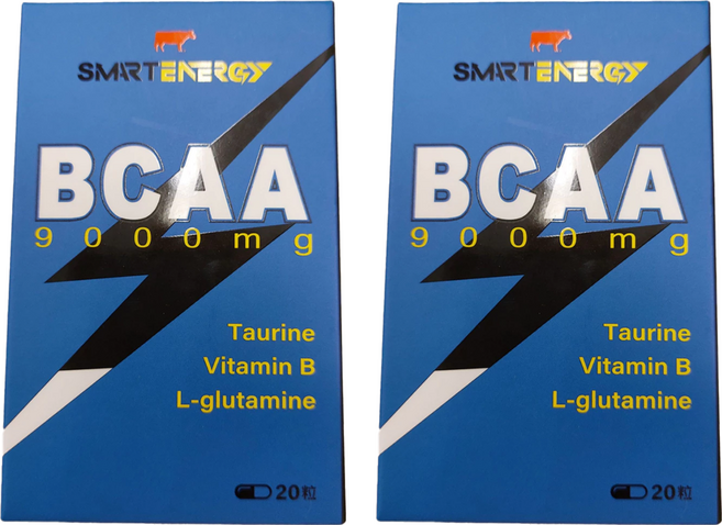 RED COW 紅牛 SMART ENERGY聰勁 即溶BCAA膠囊 左旋麩醯胺酸 牛磺酸 維他命B增進運動表現, 20顆, 500mg, 2盒