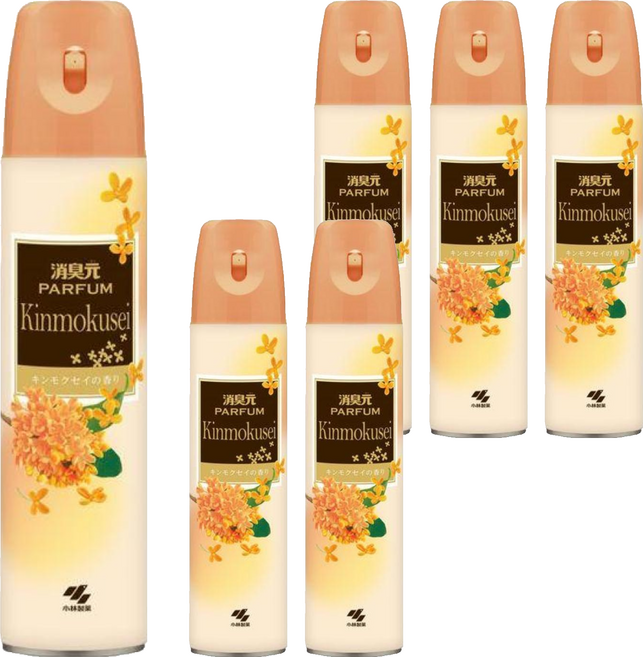 日本 KOBAYASHI 小林製藥 消臭元PARFUM 浴室除臭噴霧劑 桂花香, 280ml, 6瓶