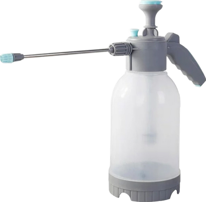 名仕 可調式長短距氣壓噴壺, 透明色 + 灰色, 1個