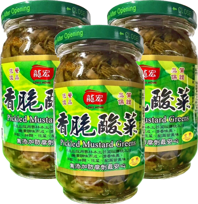 龍宏 香脆酸菜, 370g, 3罐