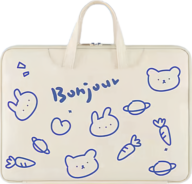 런디 노트북 가방 파우치 케이스 블루 래빗, 1개