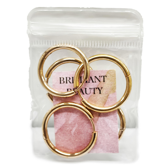 Brilliant Beauty 耀眼美人 簡潔大圓圈環醫療鋼耳環 三對入 (16MM/18MM/20MM) — 可碰水/不氧化/好保養