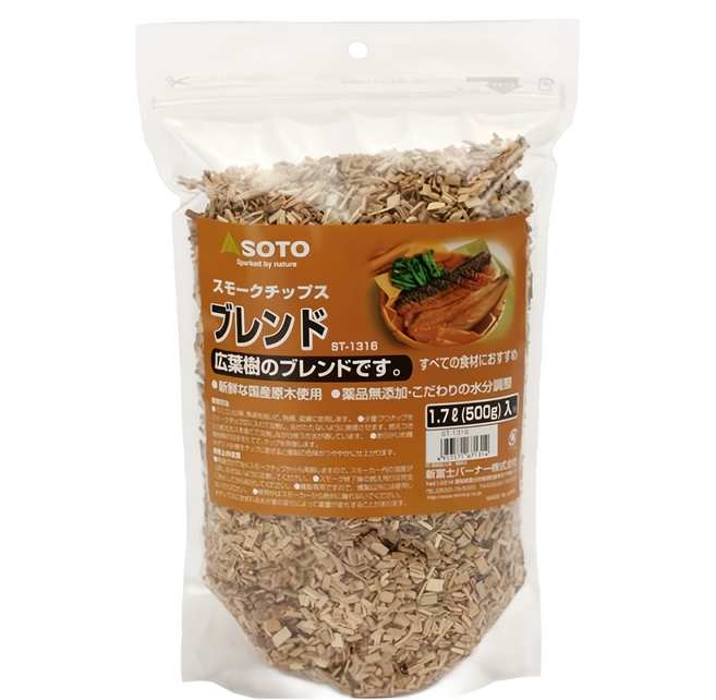 SOTO 經典煙燻木片 大 ST-1316, 500g, 1包