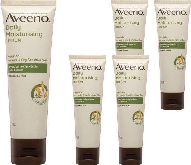 Aveeno 燕麥保濕乳 無香, 71ml, 5條