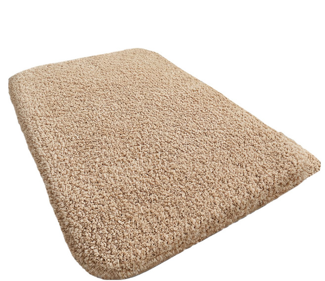 小麥購物 加厚茸絨超強吸水防滑地墊 L1413, 卡其色