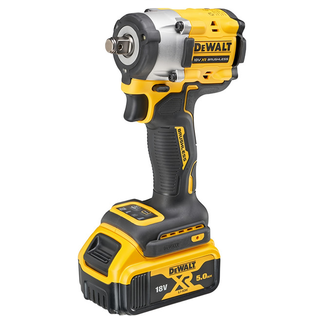 DEWALT 得偉 20V Max無碳刷 1/2 四分 衝擊扳手 406Nm 5.0Ah DCF921P2, 1台
