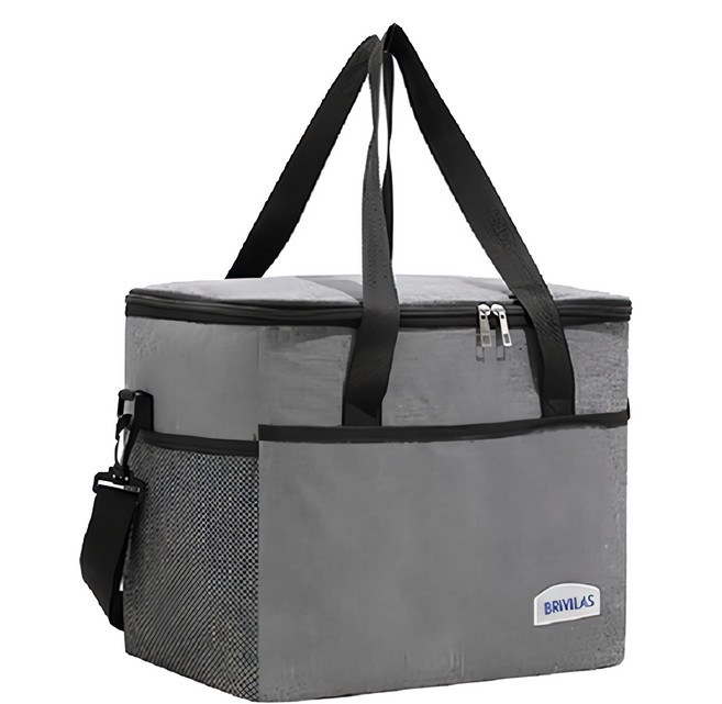 AXIS 艾克思 肩揹手提兩用加厚保冷保溫袋 灰色, 1個