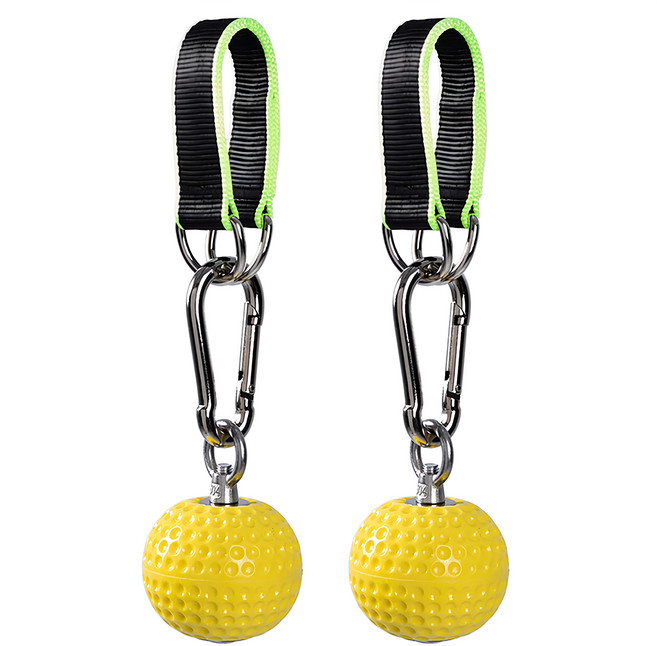 AD-ROCKET 引體向上握力球 2顆 PU材質 304不鏽鋼, 1組, 黃色