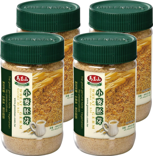 馬玉山 小麥胚芽 全素 無防腐劑, 400g, 4罐