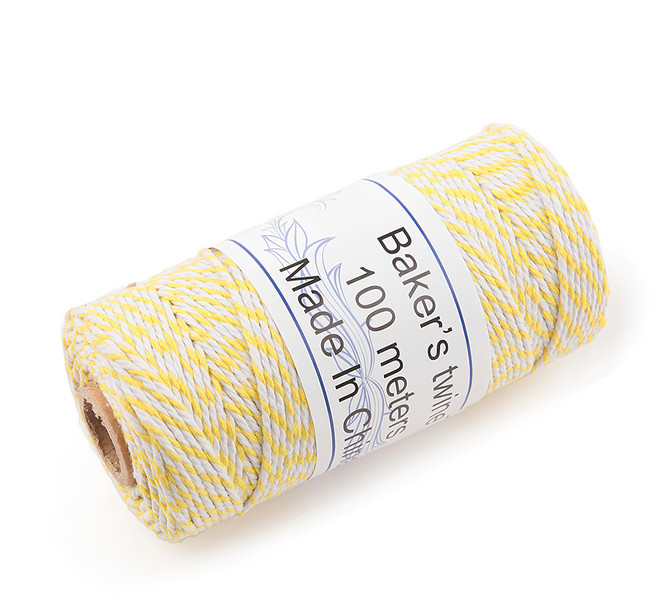 包裝網 雙色麻繩, 黃色, 1個, 100m