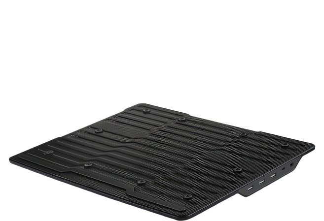 WESDAR 偉仕達 電競筆記型電腦散熱墊 K-8188F 10-17吋適用 三組USB插座 人體工學設計, 黑色, 1個