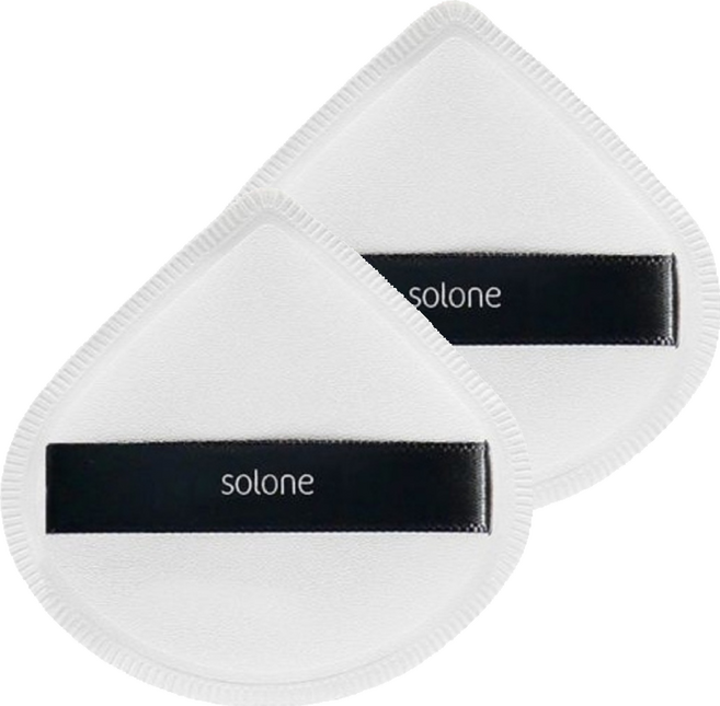 Solone 訂製舒芙蕾海綿 加大款 扇形, 白色, 2個