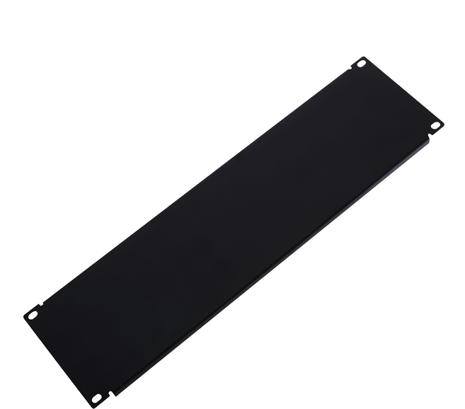 Neon 台灣霓虹 網路機櫃3U面板 482 x 133.35mm 黑色磨砂紋, 黑色, 1個, 482mm, 3U