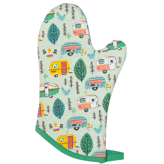 danica STUDIO Jubilee 烘焙隔熱手套, 1個, 露營趣 綠色