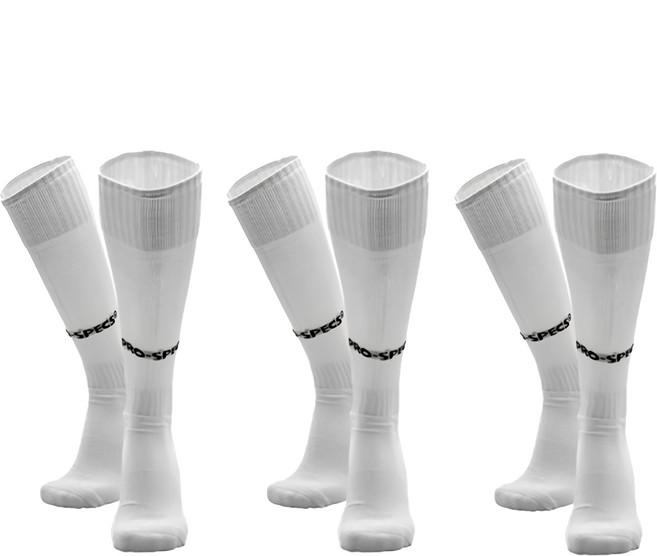PRO-SPECS 足球襪, 3雙, 白色 (WH)