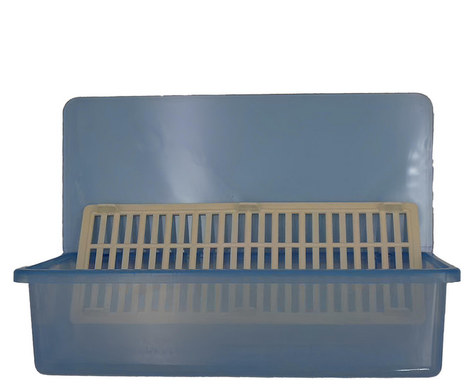 U-mop 餐具收納盒 上掀蓋 320g, 藍色, 1個