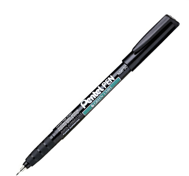 Pentel 飛龍文具 NMF50 極細油性筆 - 適用於玻璃、木材、金屬等多種材質, 黑色, 12支