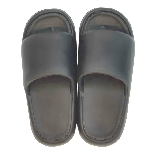 EVA踩屎感超厚休閒拖鞋 - 尺寸44-45, 典雅黑