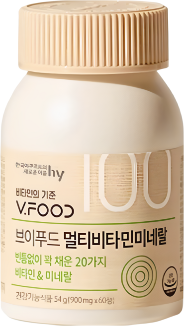 브이푸드 멀티비타민 미네랄, 60정, 1개