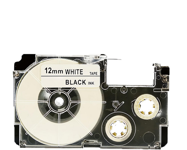 NEXTPAGE 台灣榮工 CASIO相容標籤帶 XR-12WE1 白底黑字 12mm