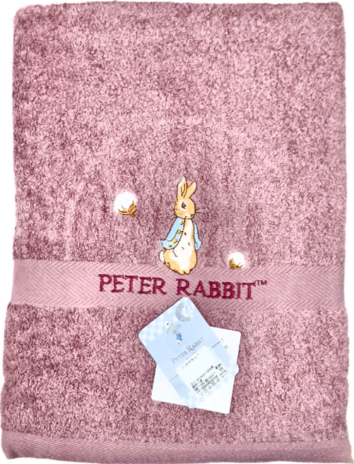 CHANGHER TOWEL FACTORY 昌和毛巾工廠 比得兔 精繡浴巾 PR1251, 顏色隨機, 1條