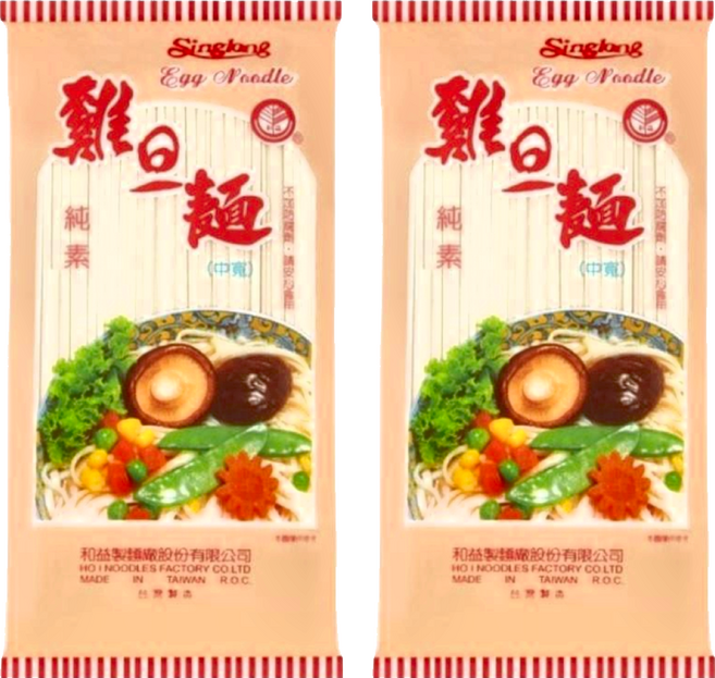 和益 雞蛋麵 中寬, 300g, 2包