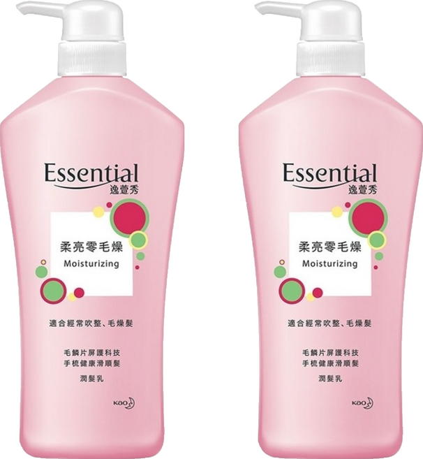 Essential 逸萱秀 瞬效修護系列潤髮乳 柔亮零毛燥, 700ml, 2瓶