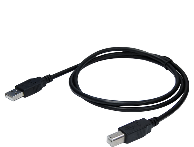 Cable 凱堡 超強效抗干擾USB A公-B公, 180cm, 黑色, 1條