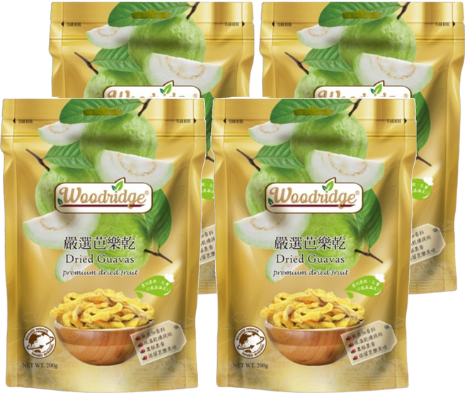 Woodridge 森之果物 嚴選芭樂乾, 200g, 4包