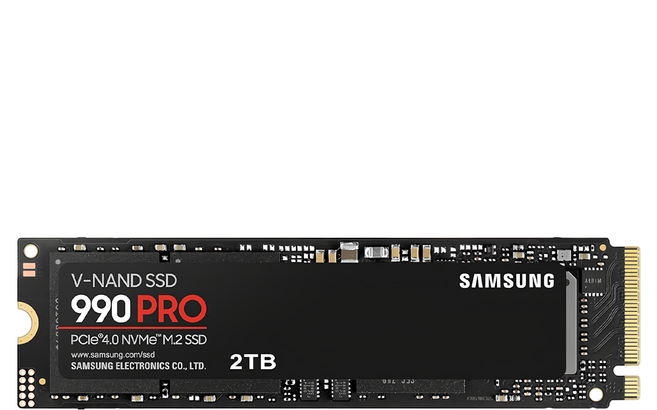 SAMSUNG 三星 990 PRO M.2 2280 PCIe 4.0 ssd固態硬碟 讀7450M/寫6900M, 2TB, MZ-V9P2T0BW