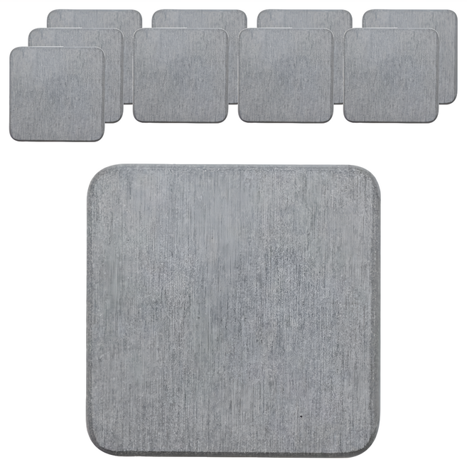 收納王妃 硬式 珪藻土方型吸水隔熱柸墊 灰色 8 x 8 x 0.9cm 10個