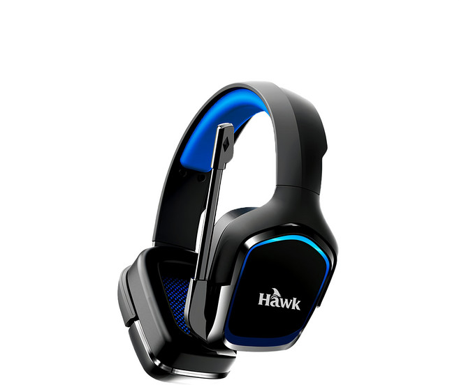 Hawk 浩客 頭戴電競耳機麥克風 G2000, 03-HGE2000BB, 黑色 + 藍色