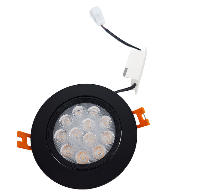 APEX LIGHTING 艾沛斯照明 9cm 10W萊恩嵌燈 12珠 3000K AP-D0910W-B2, 黃光, 1個