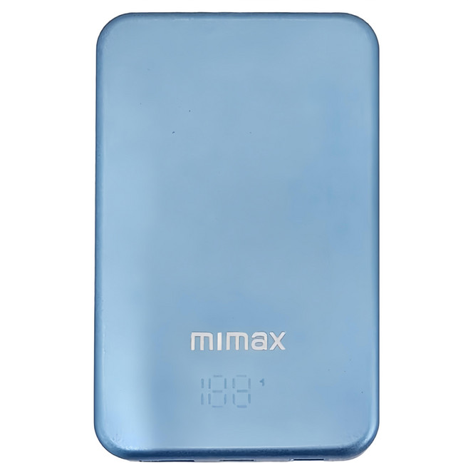 mimax 米覓 鋁合金金屬無線磁吸行動電源 102.5 x 66 x 15mm, C11, 藍色