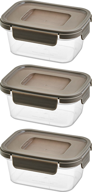 comet Home BPA FREE 帶刻度保鮮盒, 3組, 容器 + 蓋子