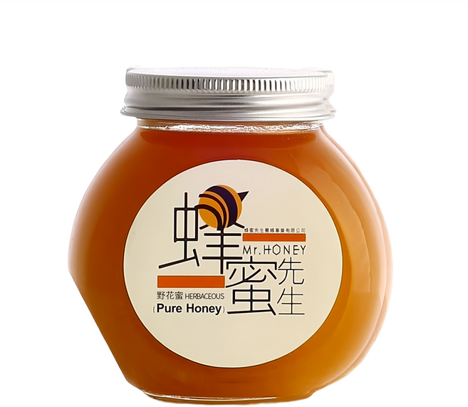 Mr.HONEY 蜂蜜先生 野花蜜 嚴選嘉義 特殊自然風味 獨特微酸口感和濃郁花草香, 240g, 1罐
